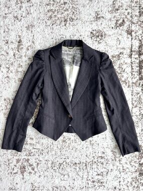 Vintage Y2K Maria Chen-Pascual Rare Archival Runway 100% Wool Pinstripe Blazer
